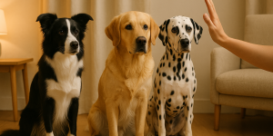 Chien attentifs aux ordres