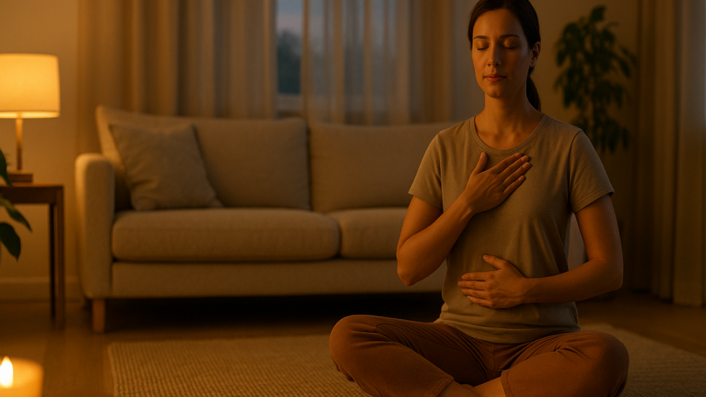 Auto-Reiki du soir : positions des mains