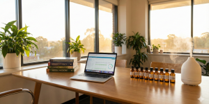 Cabinet de consultation d'un naturopathe professionnel utilisant l'aromathérapie clinique pour améliorer la fidélisation client.